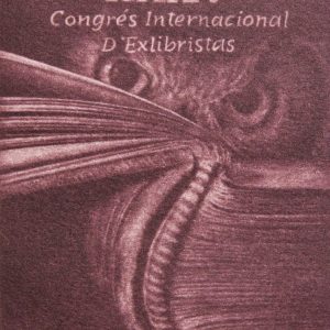 Exlibris (II) FISAE- Catalunya 2014. XXXV Congrés Internacional D’Exlibristas, 2012. “Búho entre libro abierto”. C7
