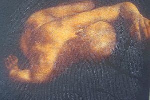 DERROTA. Grabado (Mezzotinta y Colografía, 50 x 35 cm). 2005